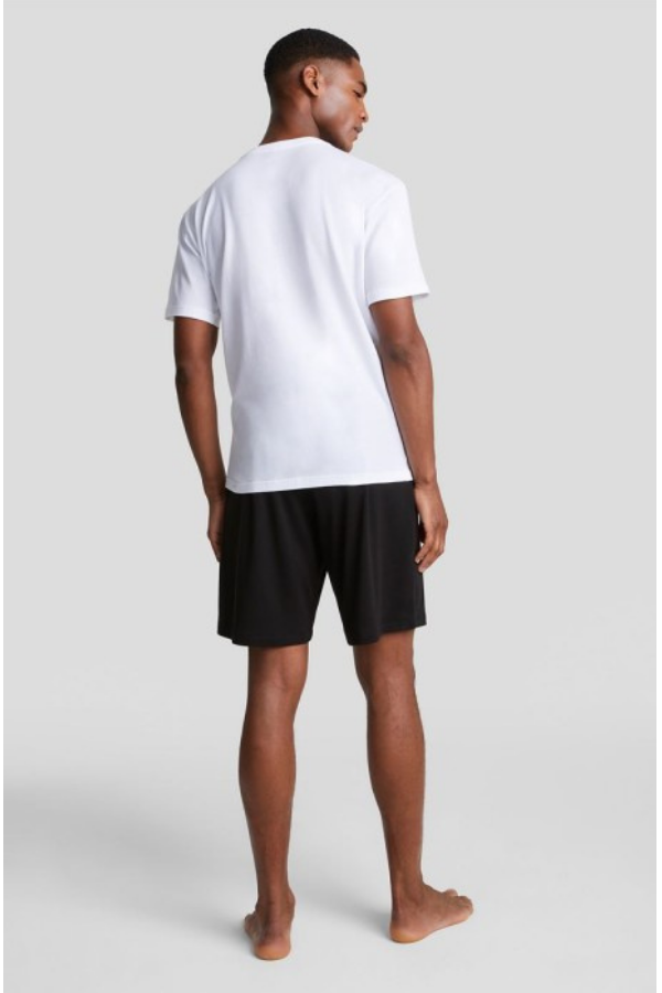 ΠΥΤΖΑΜΑ ΣΕΤ (2 ΤΕΜ - ΚΟΝΤΟΜΑΝΙΚΟ & ΣΟΡΤΣΑΚΙ) KARL LAGERFELD - 998 BLACK/WHITE